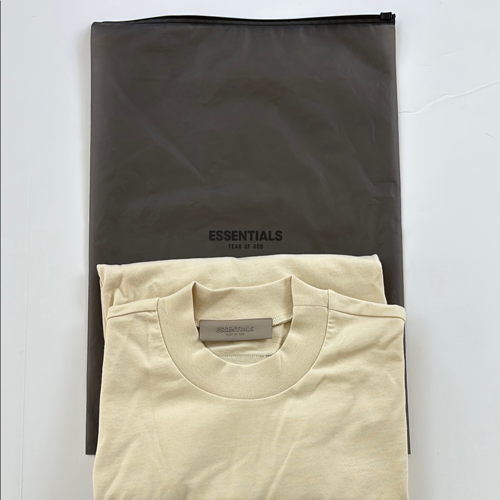 Essentials Cream Short Sleeve Tee - Picture 6 of 6